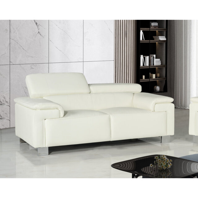 Chavely Genuine Leather Pillow Top Arm Sofa