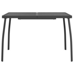 Latitude Run Garden Table Anthracite 100X100x72 Cm Steel Mesh