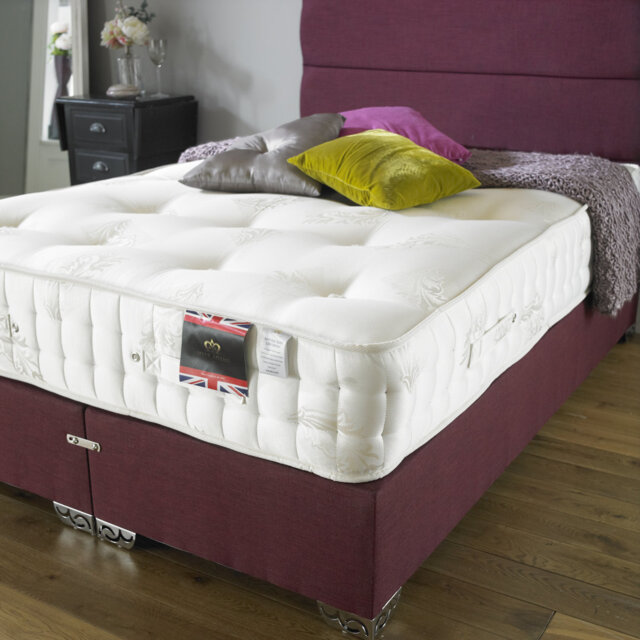 Asher Upholstered Divan Bed with Mattress