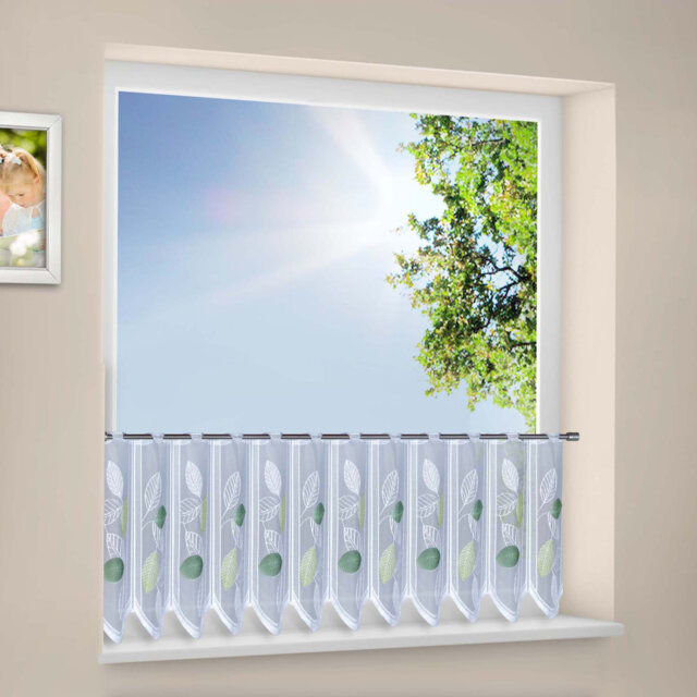 Asotin Floral Scalloped Cafe Curtain