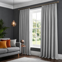 100% Polyester Blackout Pencil Pleat Room Darkening Curtains (Set of 2)