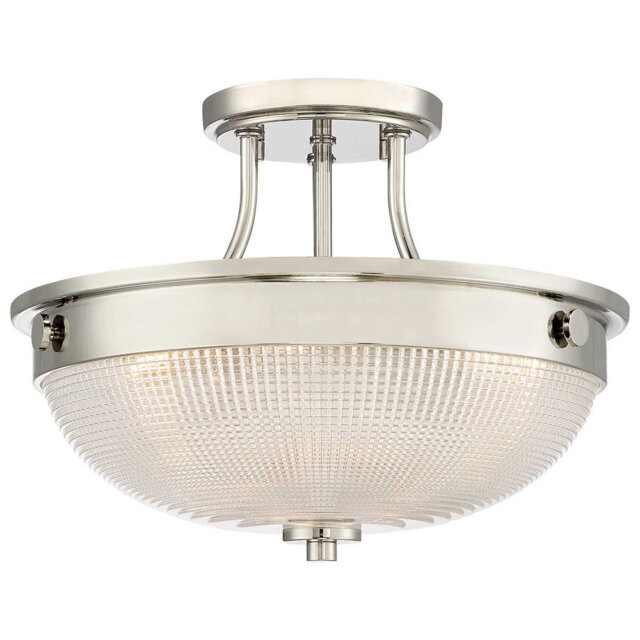 Baderbräu Glass Semi Flush Mount