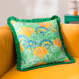 Clam Shells Abstract Square Cushion