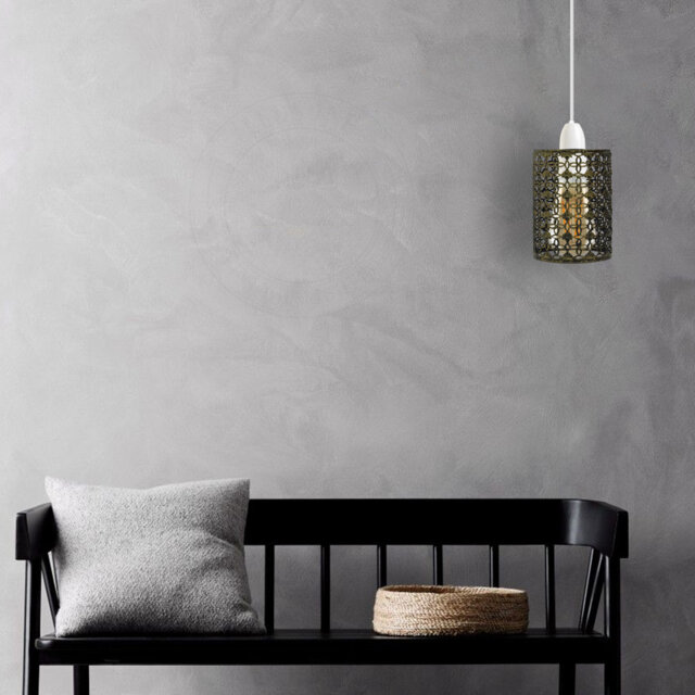 Hallenbeck 13.5cm H x 9.5cm W Metal Drum Lamp Shade ( Screw On )