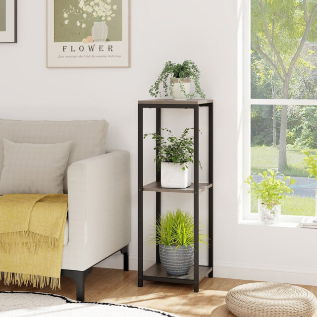 3 Tier Tall Metal Plant Stand Corner Plant Holder Flower Pot Organizer