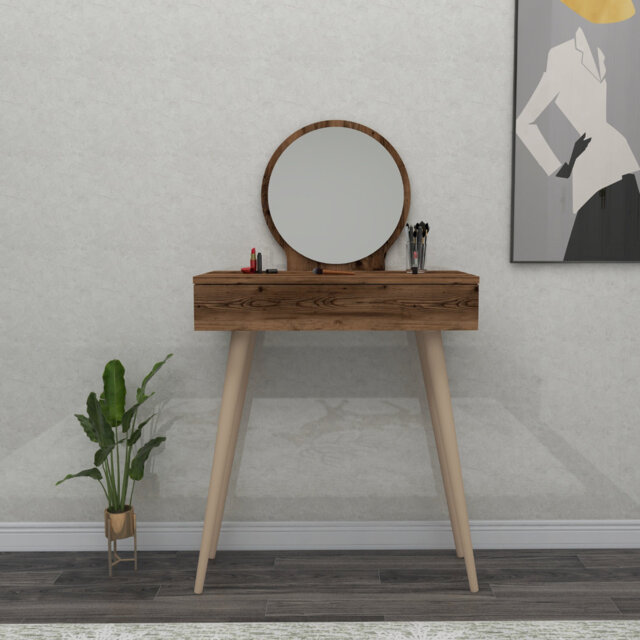 Dresuar Table with Mirror and Drawer Kristina