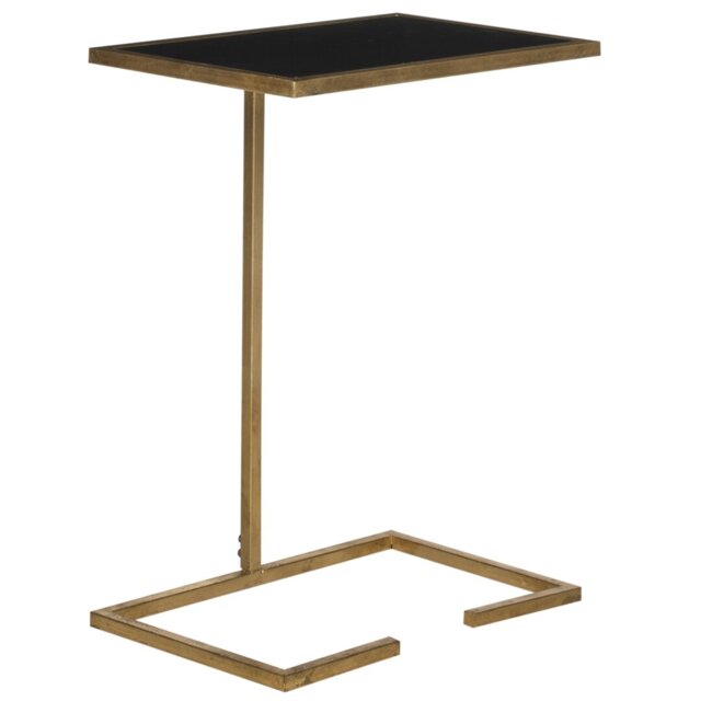 Worcester Glass Top Sled End Table