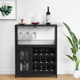 Cabinet/Enclosed Storage Wine Bottle & Glass Rack