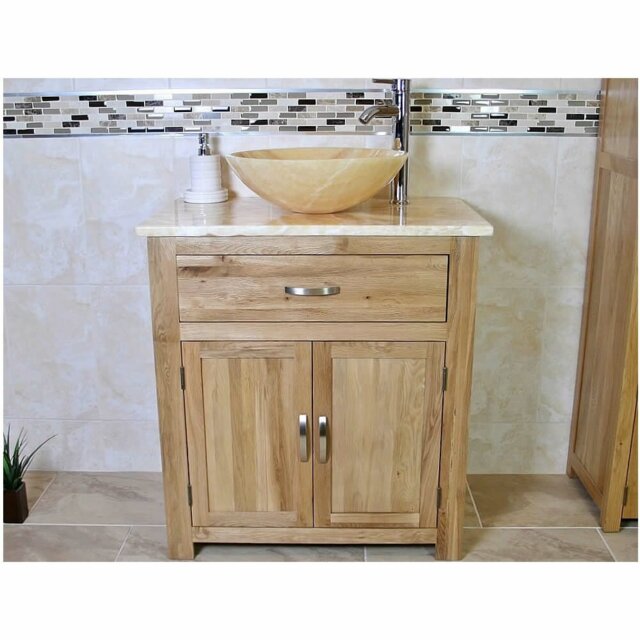 Dehaven 750mm Single Bathroom Vanity with Vessel Stone Basin
