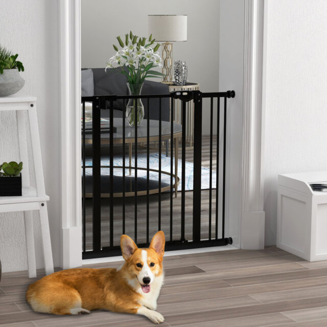 Pressure Mounted Pet Gate With Door