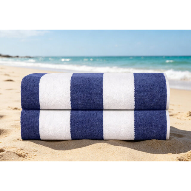 76 x 152 cm Beach Towels for Adults Pack of 2,100% Cotton Quick Dry Pool Towel