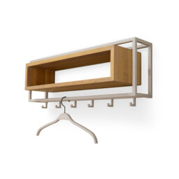 School 8 - Hook Wall Mounted Coat Rack with Storage
