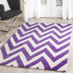 Jamison Hand Tufted Wool Purple/Ivory Rug