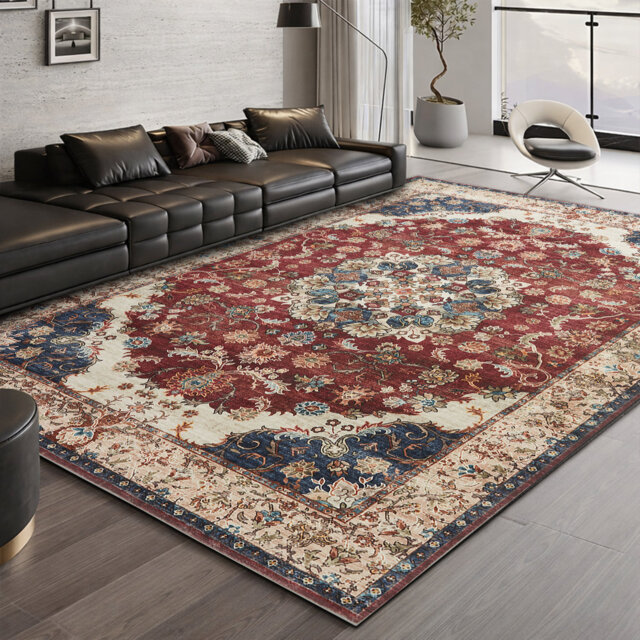 Vintage Oriental Area Rug – Living Room Large Rug for Cozy and Stylish Space