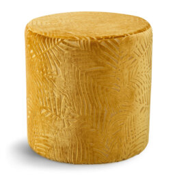 40cm Wide Round Floral Pouf Ottoman