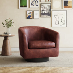 Bennett 79Cm Wide Swivel Barrel Chair