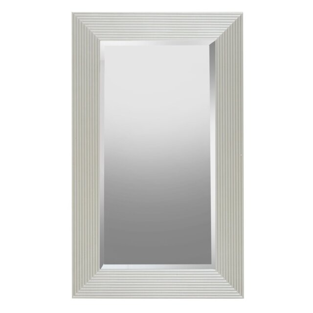 Talihina Wood Framed Wall Mounted Full Length Mirror in Champagne Silver