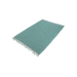 Chindi Uni Solid Colour Hand Crafted Hand Braided Turqoise Area Rug