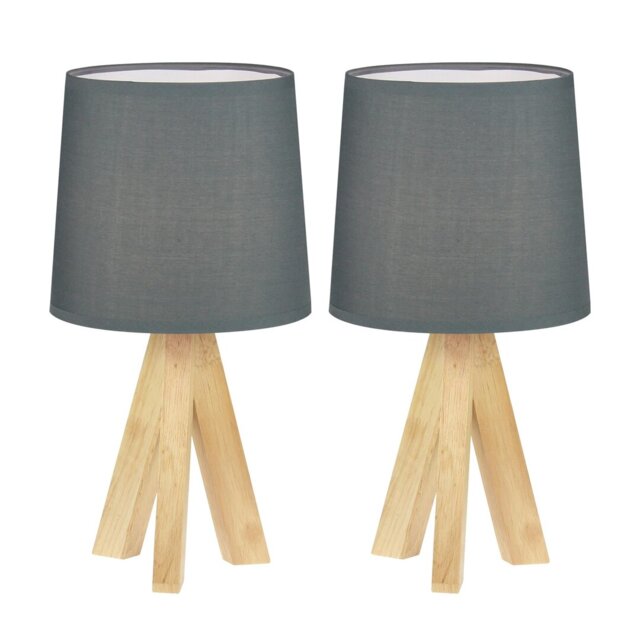Holladay Solid Wood Tripod Lamp