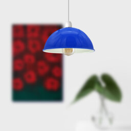 Arteria 14cm H Metal Lamp Shade ( Uno ) in Navy Blue