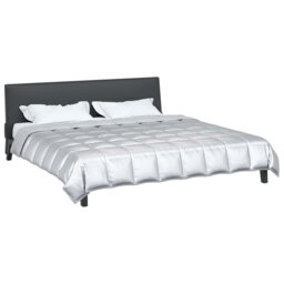 Summer Duvet Silver 220 X 155 Cm Satin And Microfiber