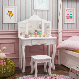Wafrt Kids Vanity Set with Mirror