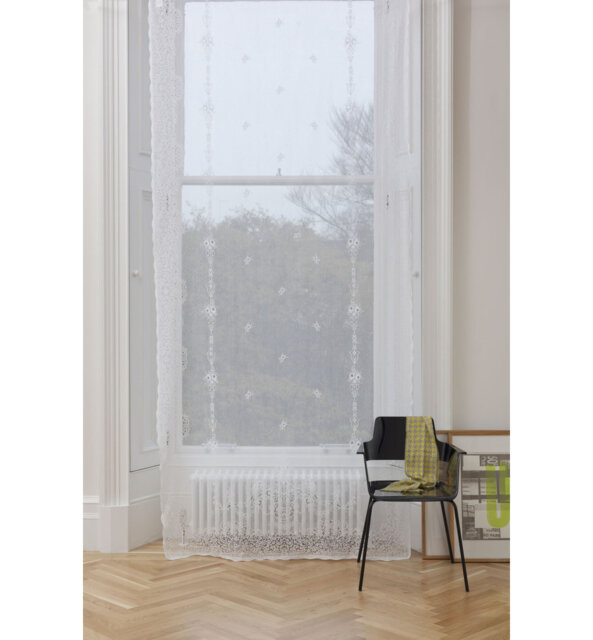 Huck Cotton Blend Sheer Single Curtain Panel