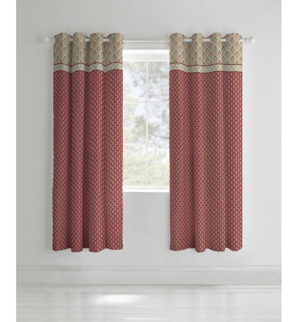 Kashmir Eyelet 66x72 inch Lined Curtains
