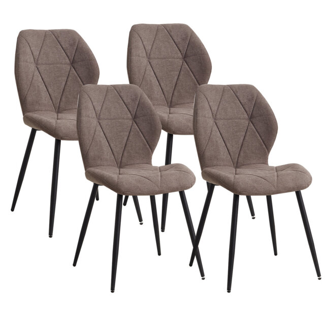 Miko 50cm H Velvet Upholstered Metal Side Chair