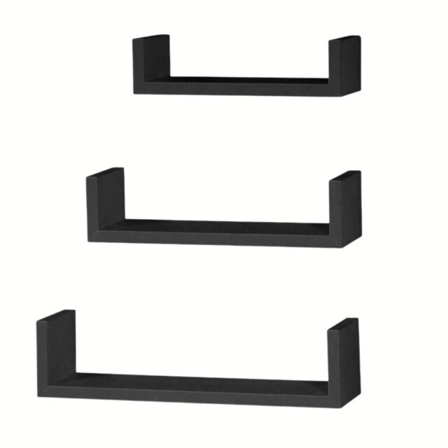 Hudson Shelf Kits, pack of 3 bookend wall shelves