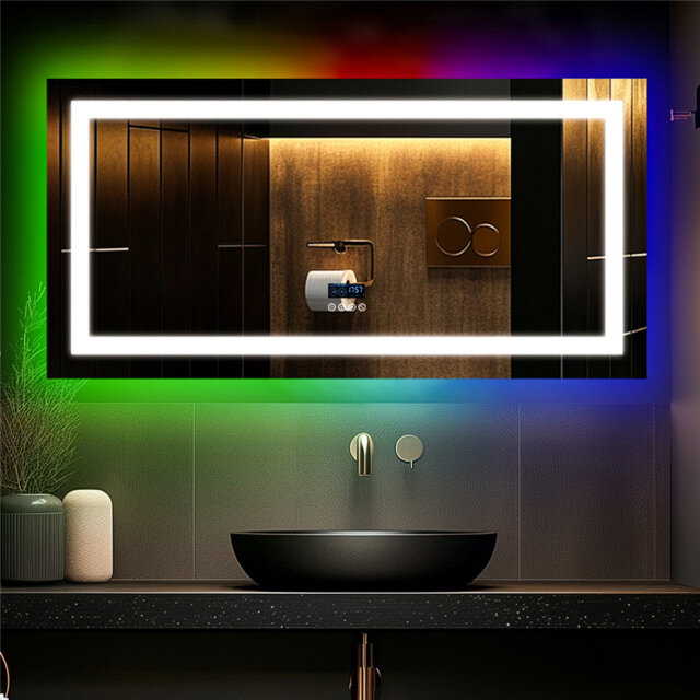 Rectangle Wall Bathroom Courteau Rgb Light With Bluetooth