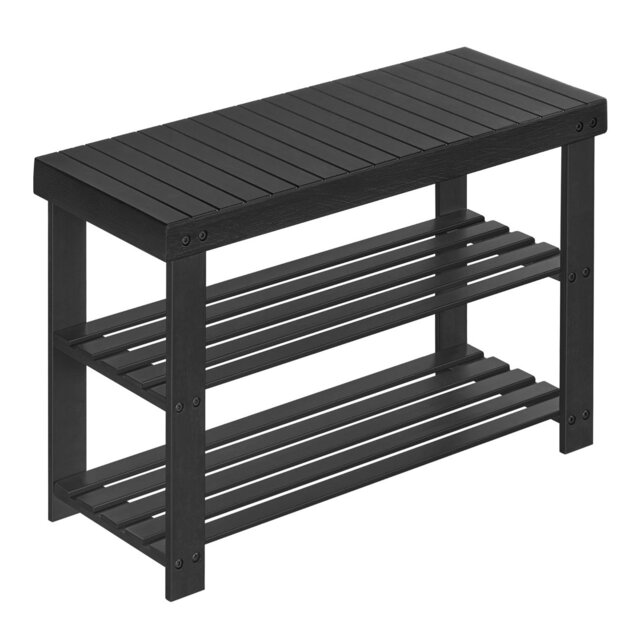 Shoe Rack Bench,  Bamboo Shoe Storage Organizer, Entryway Bench For Entryway Bathroom Bedroom