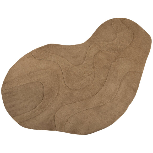 Alya No Pattern Machine Woven Novelty 170cm X 240cm Brown Area Rug