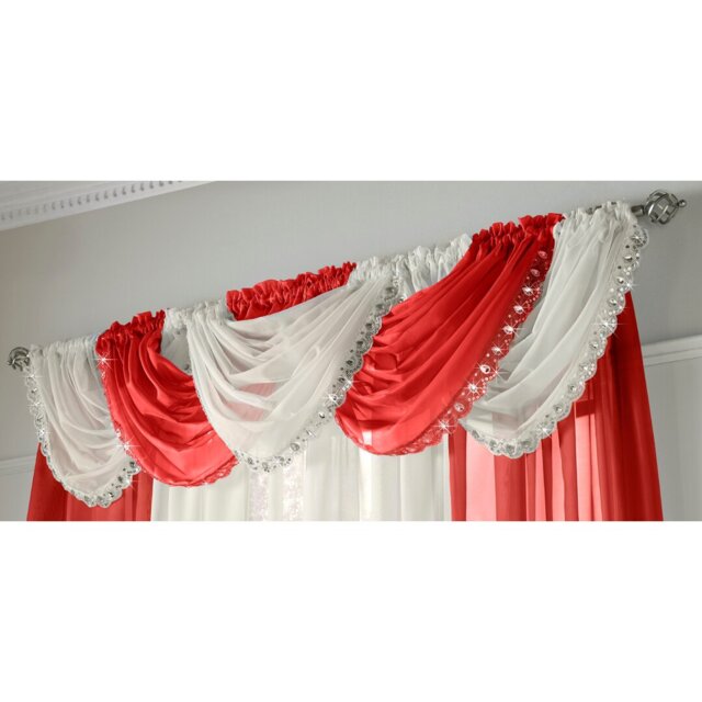 Axton Solid Colour Swag Window Pelmet