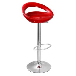 Basham Swivel Adjustable Height Counter Stool with Metal Frame