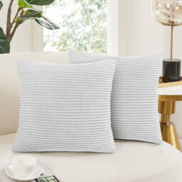 Striped Square 18cmX18cm Velvet Cushion Cover