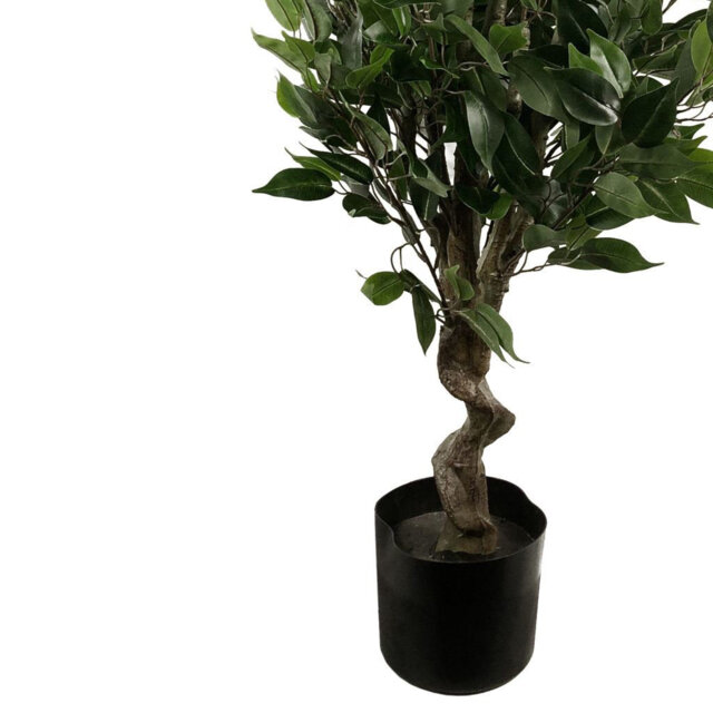 Faux Tree in Metal Planter