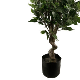 Faux Tree in Metal Planter