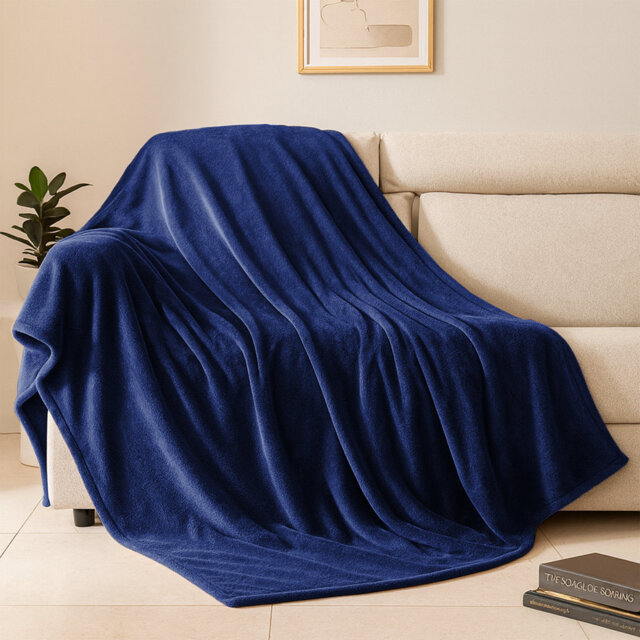Fairmont Park Solid Color Lightweight, Warm Breathable, Soft Sherpa Fleece Blanket