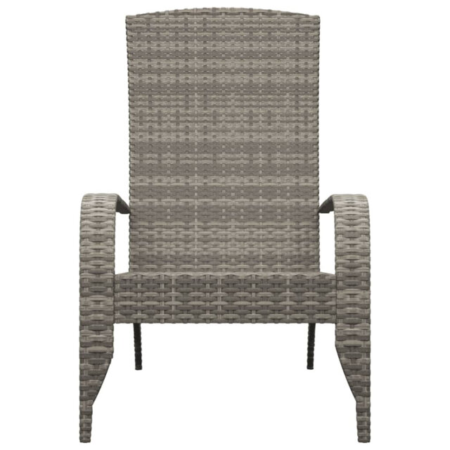 Marlow Home Co. Garden Adirondack Chair Grey Poly Rattan