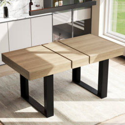 Extendable Dining Table 4-6 Seater Dining Tables for Kitchen Dinner Room Wooden