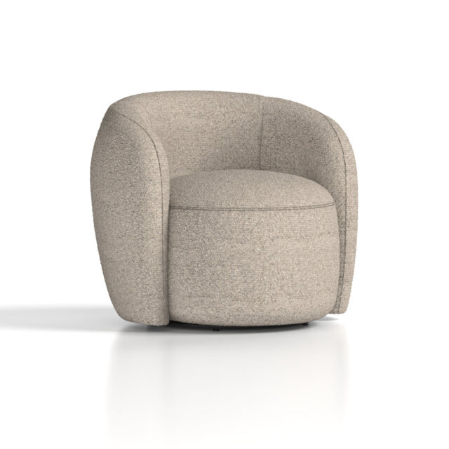 Nakela Upholstered Swivel Barrel Chair
