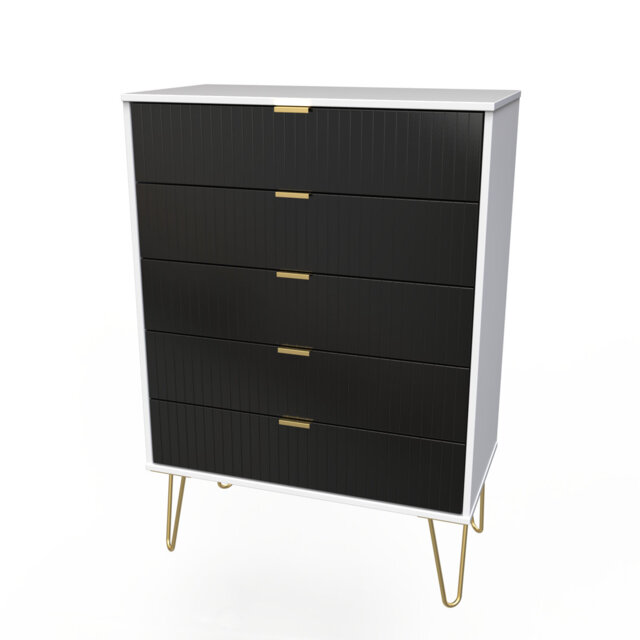 Fully Assembled Aliziah 5 - Drawer Chest of Drawers