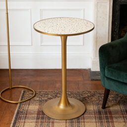 Bralie 60W×75H CM Round Tall Pedestal Dining Table, Restaurant Bistro Table and Bar Table