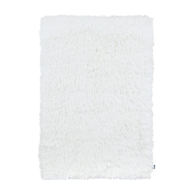 , White Fluffy, hand-woven flokati rug made of 100% virgin wool