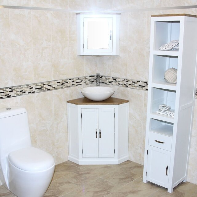 Andrina 550mm Single Bathroom Vanity with Vessel Stone Basin