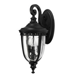 Thynes 3 - Bulb Seeded Glass Outdoor Wall Lantern