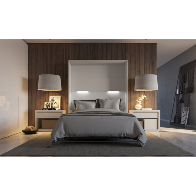 Ayvri European Kingsize (160 x 200cm) Upholstered Murphy Bed