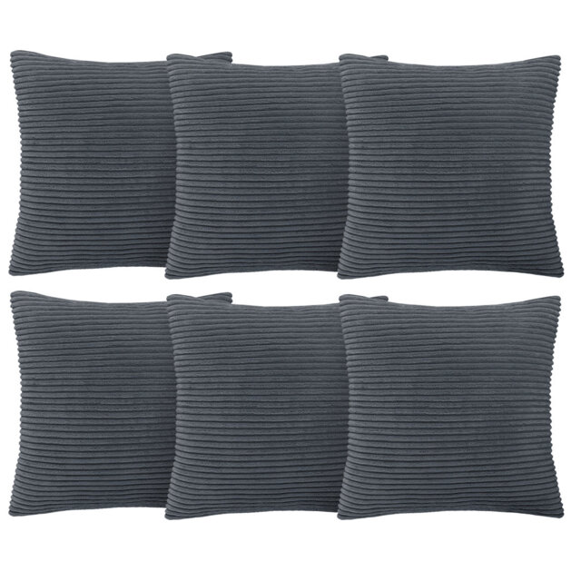 Aspire Homeware Striped Square Velvet Cushion Cover