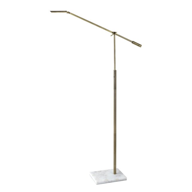 Lapham 155cm White Marble LED Task Floor Lamp